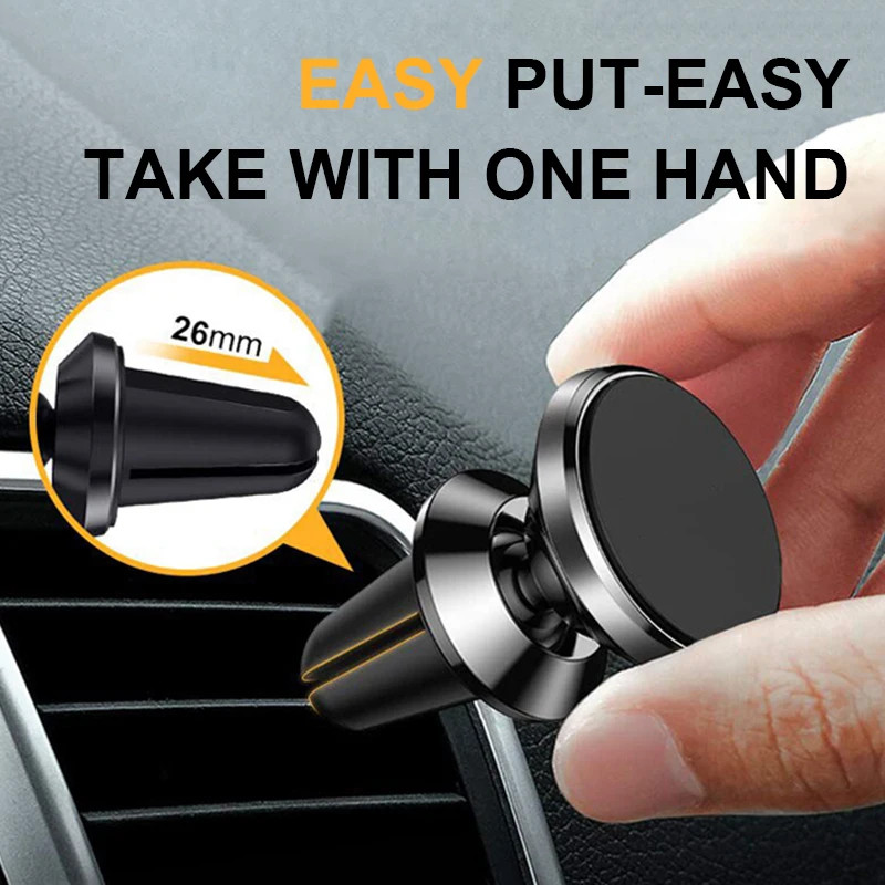 Magnetic Phone Holder For Car Vent - حامل هاتف مغناطيسي عالمي للسيارة 360