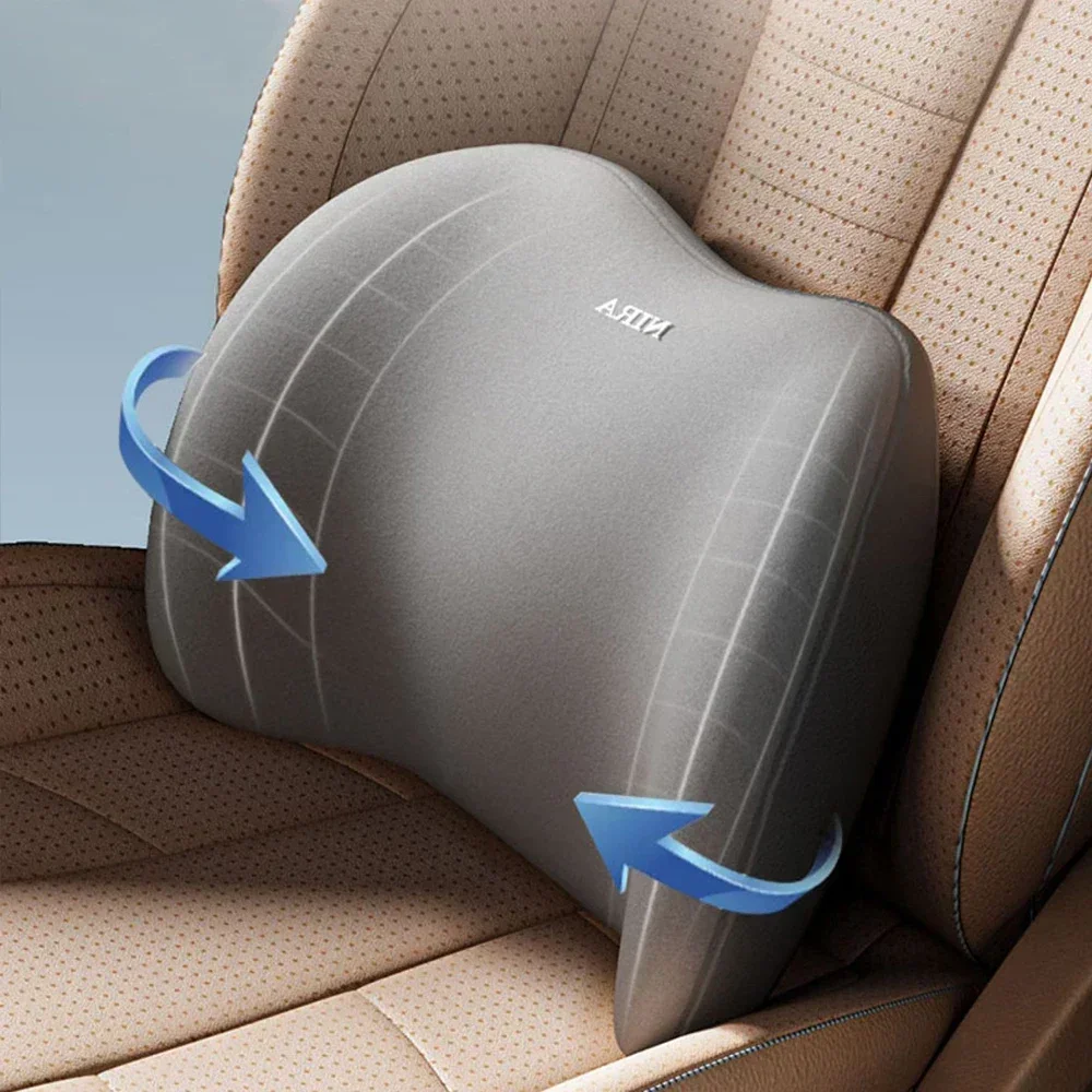 Memory Foam Car Neck Pillow Lumbar Support - مسند رأس السيارة كرسي داعم للفقرات