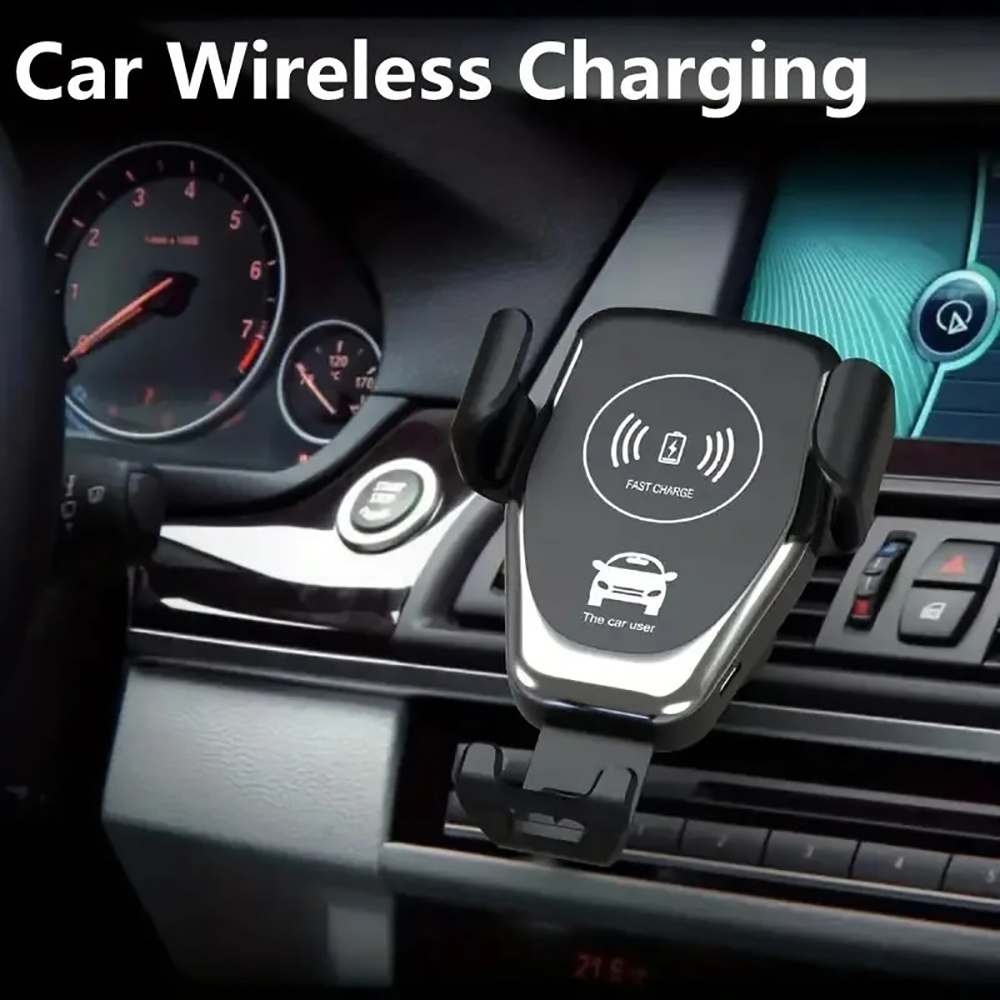 Wireless Car Charger Mount Fast Charging - شاحن لاسلكي 2 في 1 بقوة