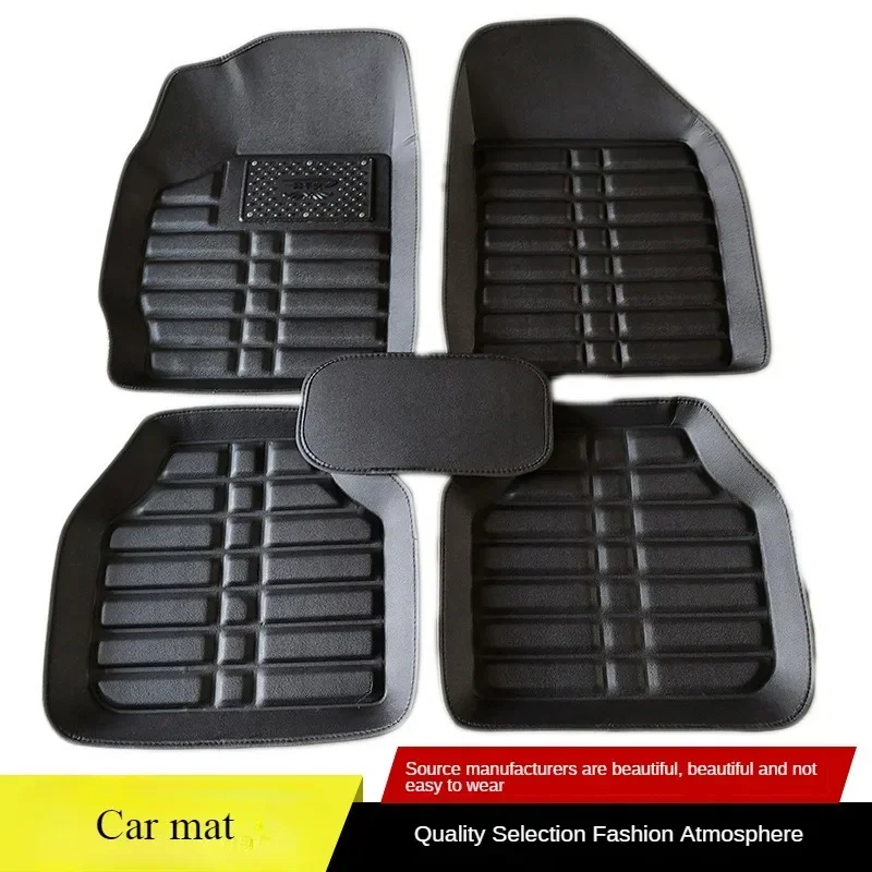 Car Floor Mats Universal Waterproof Leather - 5 قطعة قسط سهلة التنظيف مقاوم