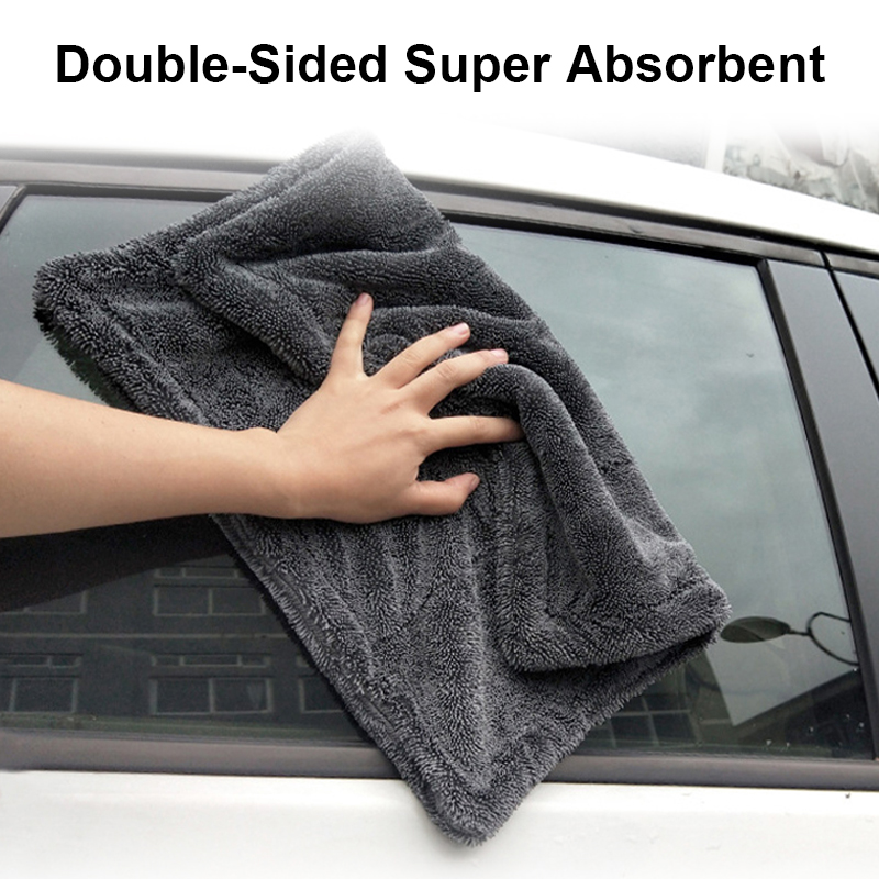 منشفة غسيل السيارات 1200GSM من - مراجعة Microfiber Car Drying Towel Super Absorbent وسعره