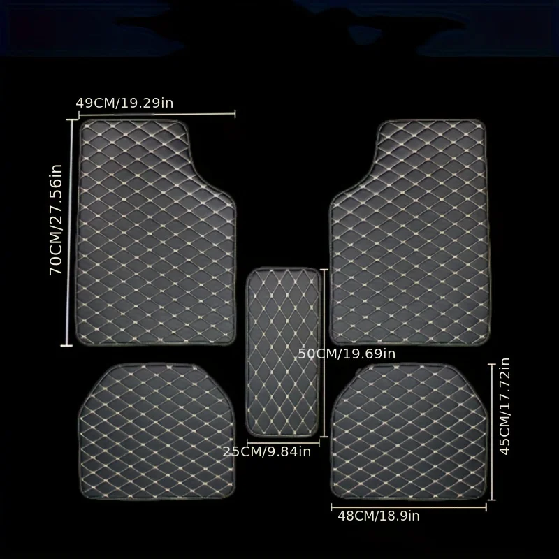 5 قطع من دواسات السيارة العالم - مراجعة Car Floor Mats Universal Waterproof Leather وسعره