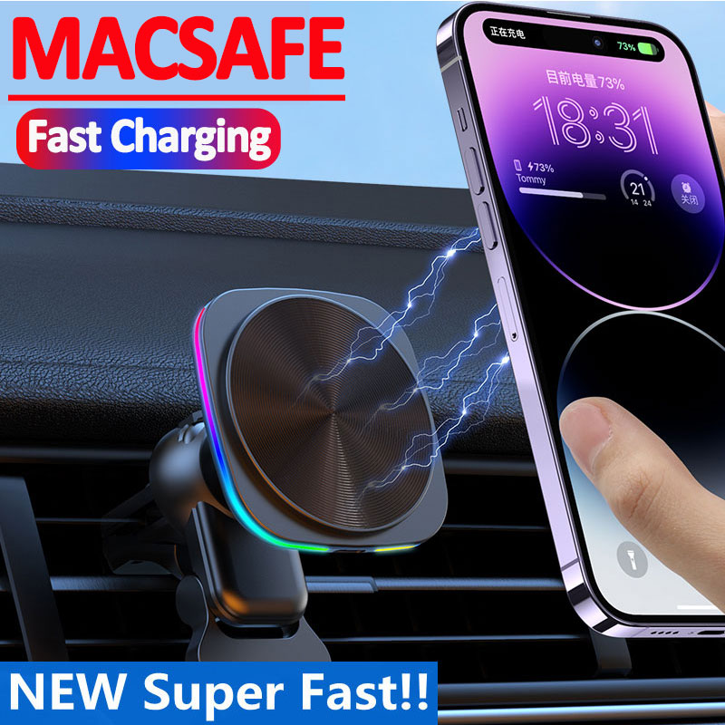 حامل شحن سريع للسيارة مع شاحن  - مراجعة Wireless Car Charger Mount Fast Charging وسعره