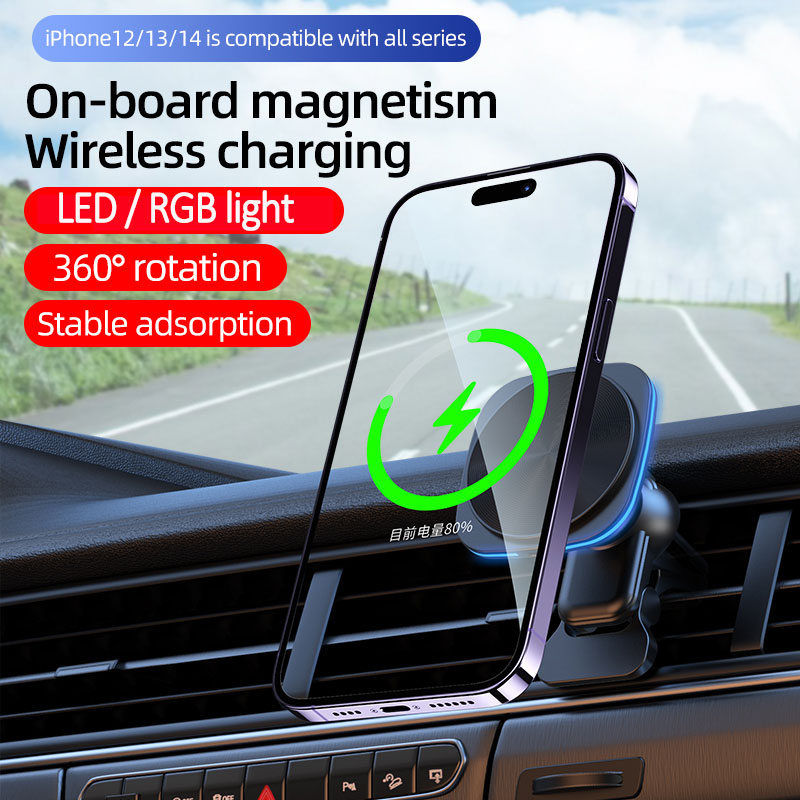 حامل شحن سريع للسيارة مع شاحن  - مراجعة Wireless Car Charger Mount Fast Charging وسعره
