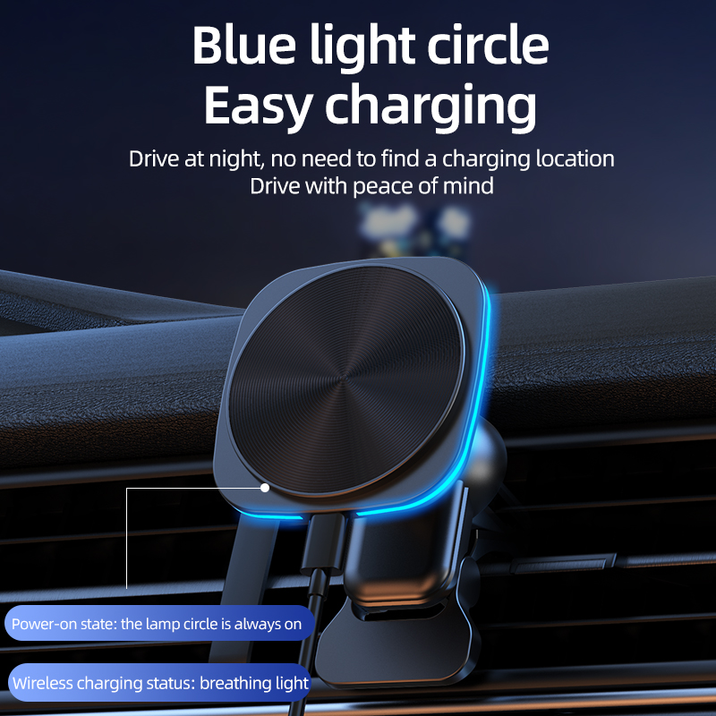 حامل شحن سريع للسيارة مع شاحن  - مراجعة Wireless Car Charger Mount Fast Charging وسعره