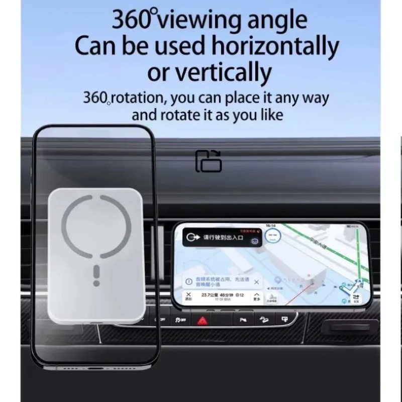 شاحن سيارة لاسلكي مغناطيسي بفت - مراجعة Magnetic Phone Holder For Car Vent وسعره
