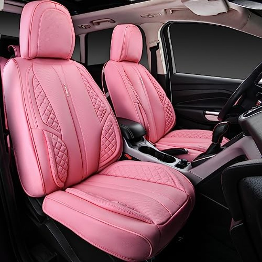 أغطية مقاعد سيارة من جلد PU ال - مراجعة Leather Car Seat Covers Full Set Universal وسعره