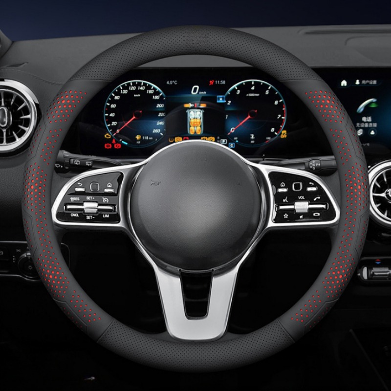 غطاء عجلة قيادة السيارة من جلد - مراجعة Car Steering Wheel Cover Anti Slip Breathable وسعره