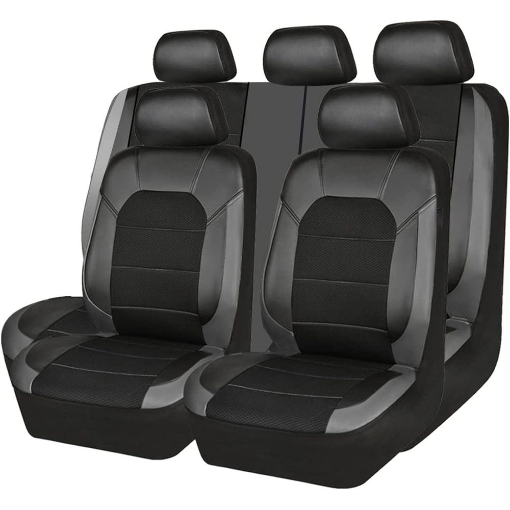 9 قطعة/مجموعة غطاء مقعد السيار - مراجعة Leather Car Seat Covers Full Set Universal وسعره