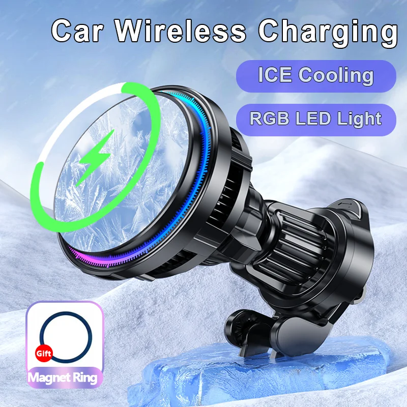 حامل شاحن سيارة لاسلكي مغناطيس - مراجعة Wireless Car Charger Mount Fast Charging وسعره