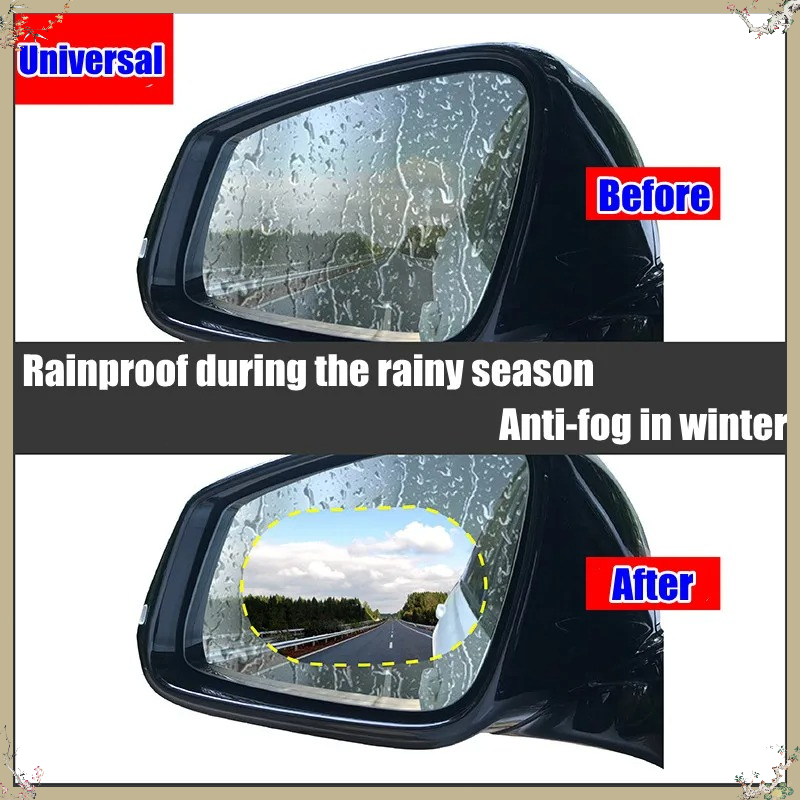 قطعتان من فيلم مرآة السيارة ال - مراجعة Anti Glare Car Rearview Mirror Film وسعره