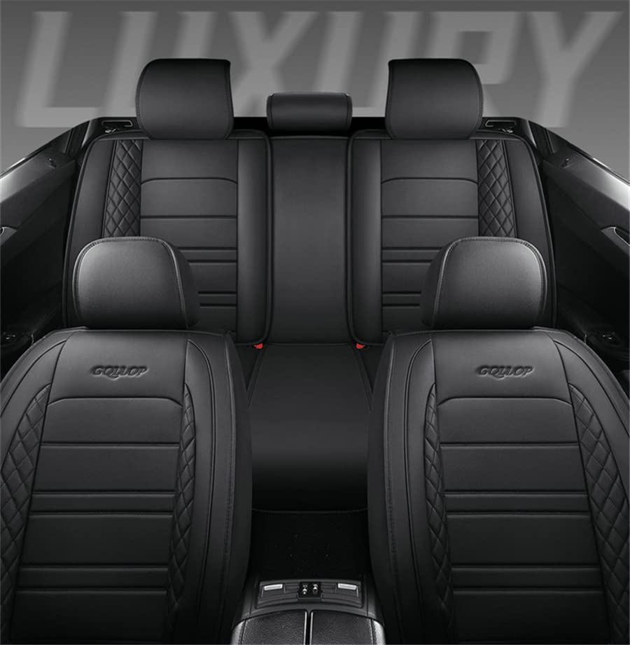 غطاء وسادة مقعد السيارة، مجموع - مراجعة Leather Car Seat Covers Full Set Universal وسعره
