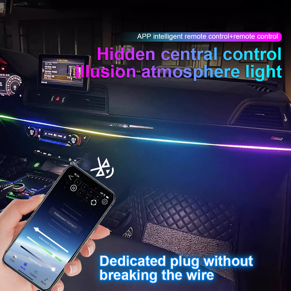 مصباح محيط LED للسيارة USB ، ش - مراجعة Led Ambient Interior Car Lights App Control وسعره