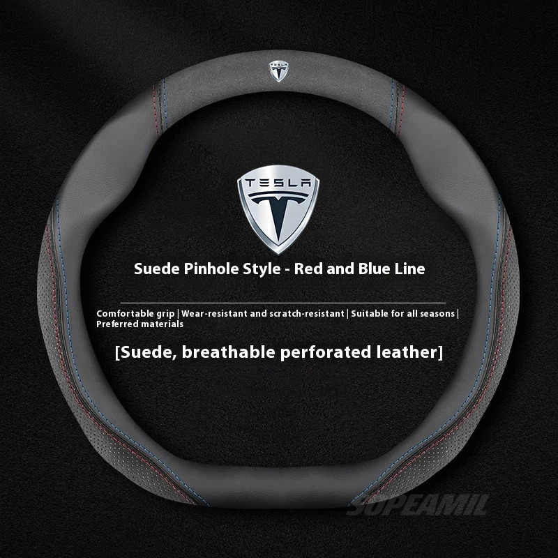 تسلا نموذج 3 نموذج Y نموذج S ن - مراجعة Car Steering Wheel Cover Anti Slip Breathable وسعره